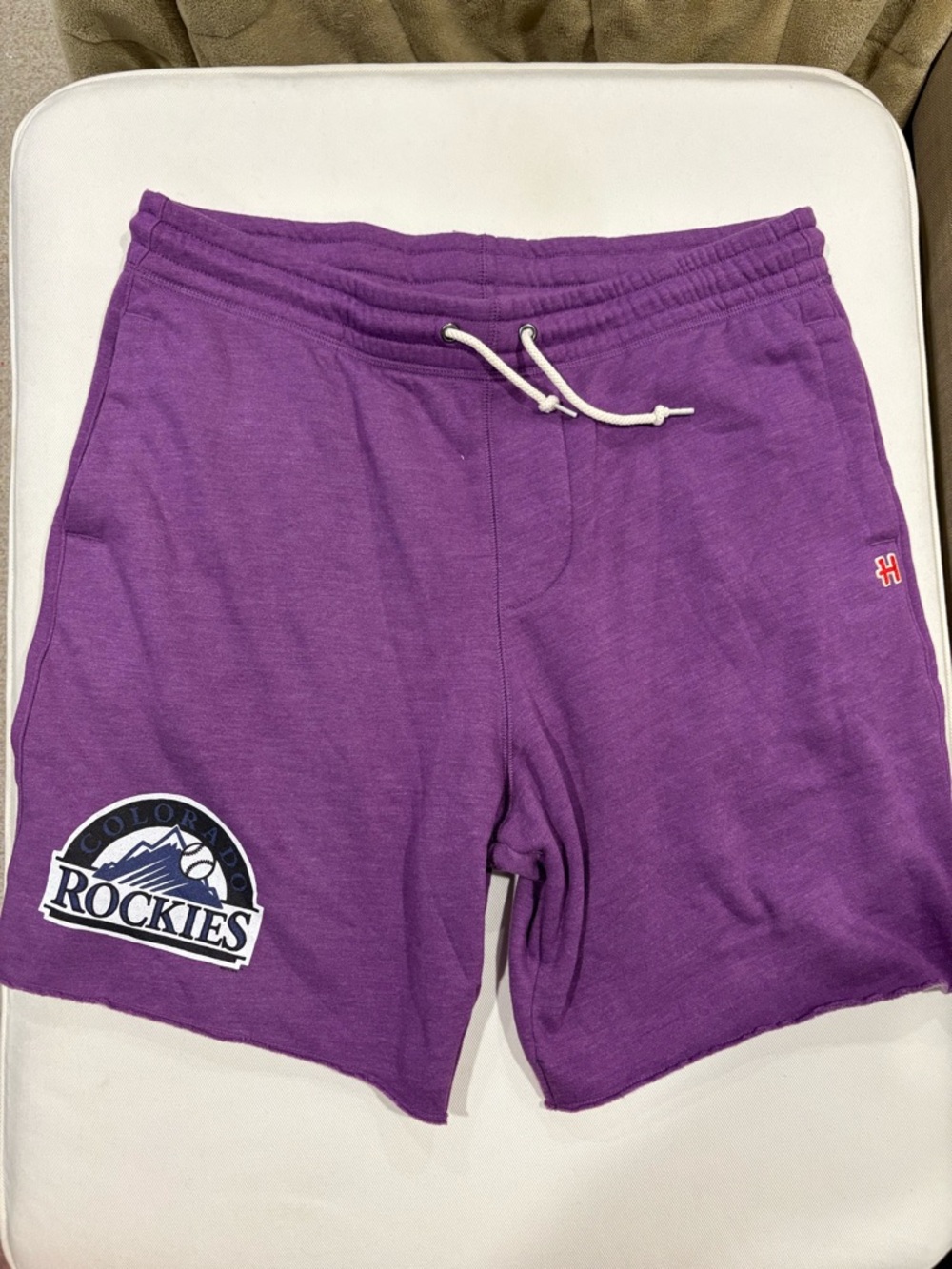 Colorado Rockies Homage Sweat Shorts Men’s Large (purple)